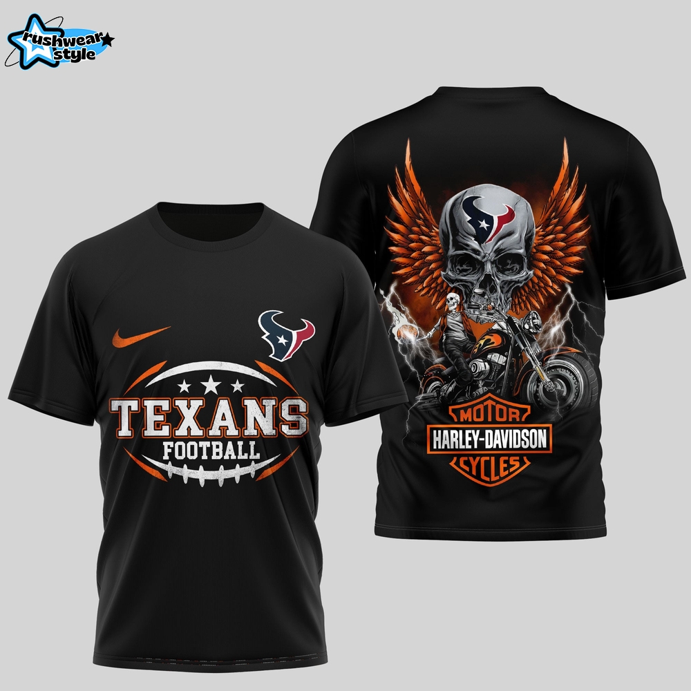 Houston Texans | Premium NFL Harley Davidson 3D Shirt TD Houston Texans | Premium NFL Harley Davidson 3D Shirt TD