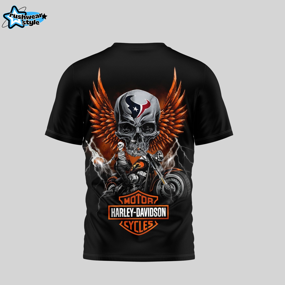 Houston Texans | Premium NFL Harley Davidson 3D Shirt TD Houston Texans | Premium NFL Harley Davidson 3D Shirt TD