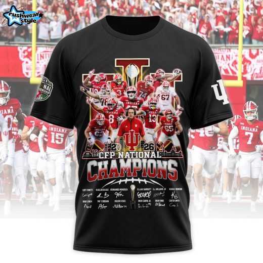Indiana Hoosiers 2026 National Championship Shirt – IU Undefeated 16 Season Tee -Black