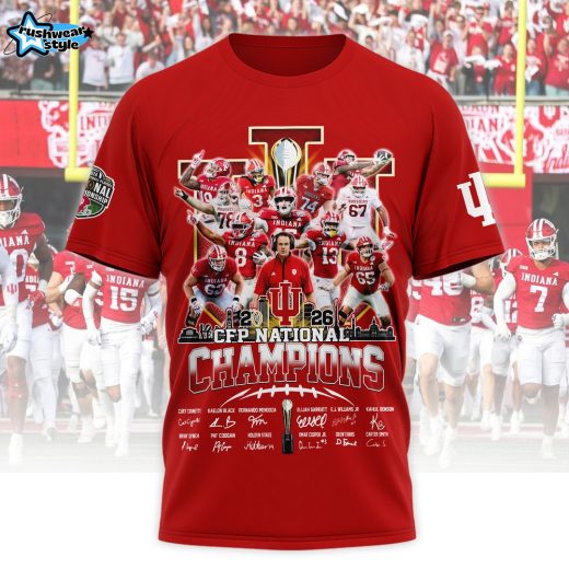 Indiana Hoosiers 2026 National Championship Shirt – IU Undefeated 16 Season Tee -Red