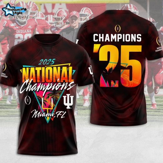 Indiana Hoosiers Football 2025 National Champions 3D Tshirt