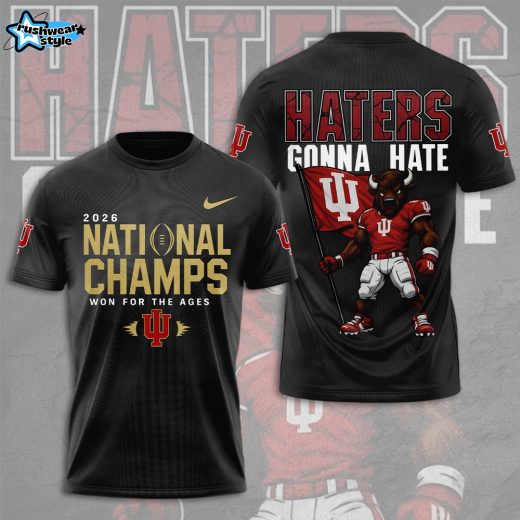Indiana Hoosiers Football 2026 National Championship Commemorative 3D T-Shirt