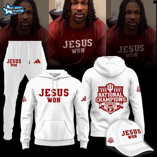 Indiana Hoosiers ” Jesus Won” 2026 National Champions Limited Edition Hoodie