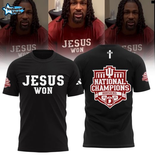 Indiana Hoosiers ” Jesus Won” 2026 National Champions Limited Edition Shirt