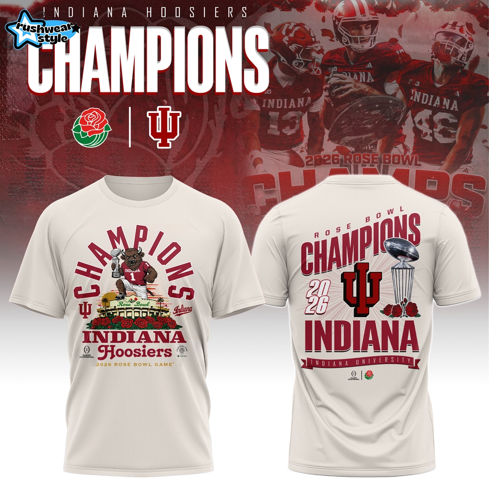 Indiana Hoosiers – Rose Bowl Champions T-shirt Ver 2 Indiana Hoosiers – Rose Bowl Champions T-shirt Ver 2