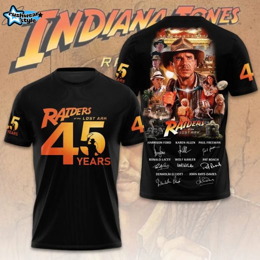 Indiana Jones Raiders of the Lost Ark 45th Anniversary 3D Graphic T-Shirt