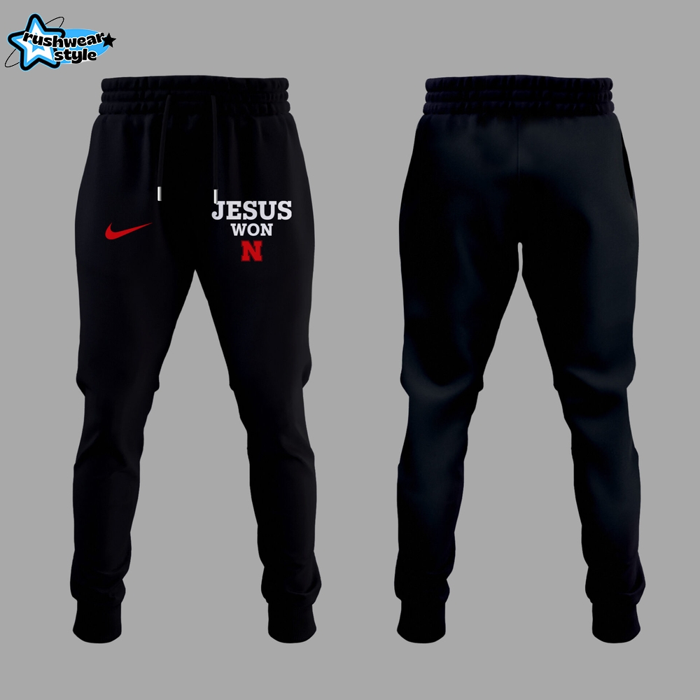 Jesus Won x Nebraska Huskers In My Veins Jesus In My Heart Faith Hoodie Jesus Won x Nebraska Huskers In My Veins Jesus In My Heart Faith Hoodie