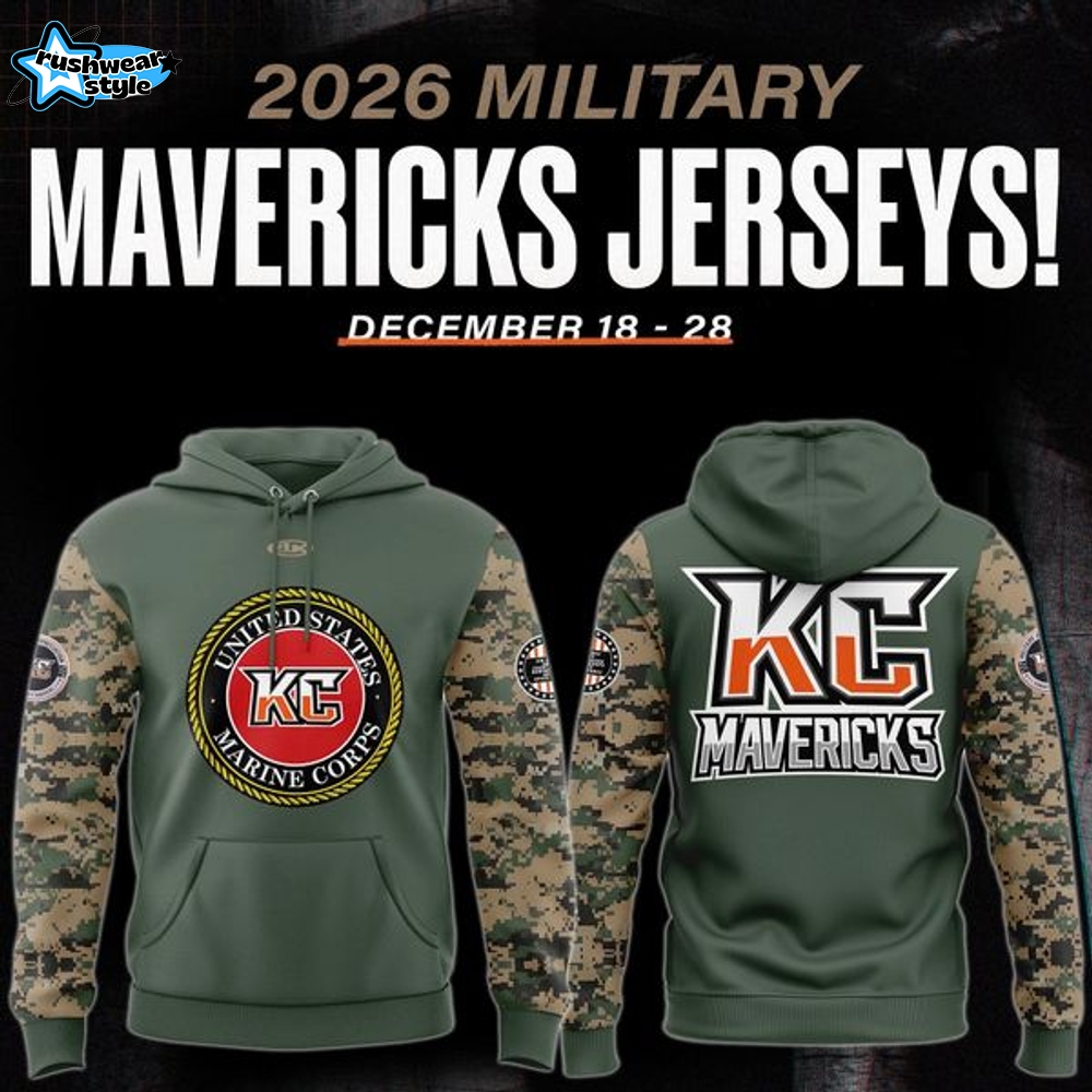 Kansas City Mavericks 2025 Military Appreciation Night Special Hoodie Kansas City Mavericks 2025 Military Appreciation Night Special Hoodie