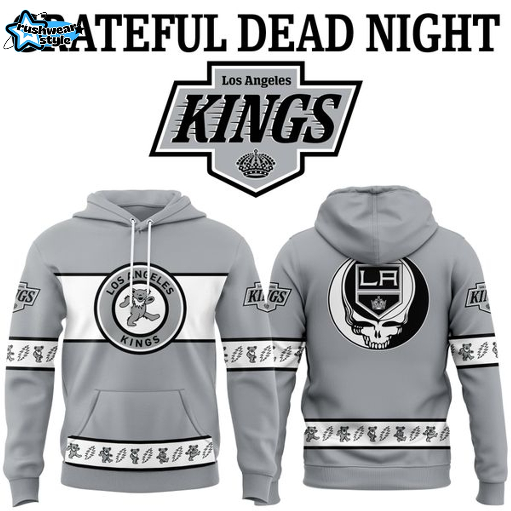 LA Kings 2026 Grateful Dead Night Hoodie Limited edition LA Kings 2026 Grateful Dead Night Hoodie Limited edition