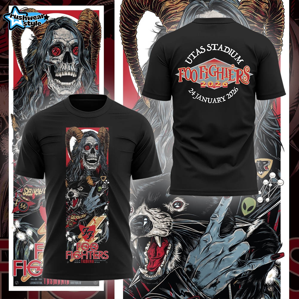 Limited Edition Foo Fighter Tour Tasmania Tshirt Limited Edition Foo Fighter Tour Tasmania Tshirt