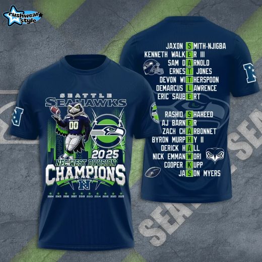 Limited Edition Seattle Seahawks NFC West Division Champions T-shirt.
