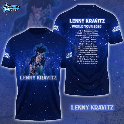 Limitted Edition Lenny Kravitz TOUR 2026 3D T-Shirt