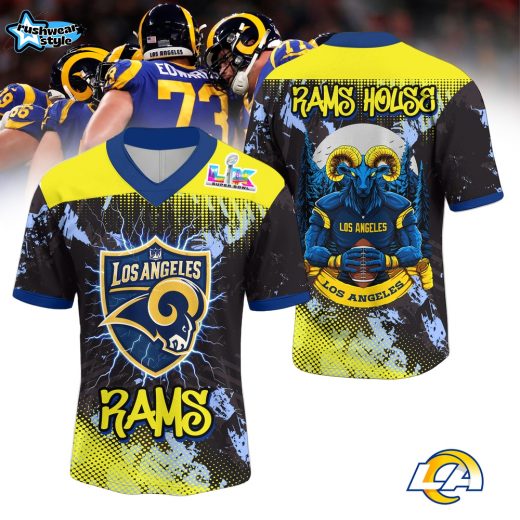 Los Angeles Rams | Premium Rams House V-neck Baseball Jersey HY