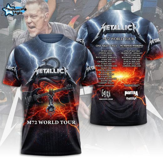 Metallica 2026 World Tour 3D Apparel