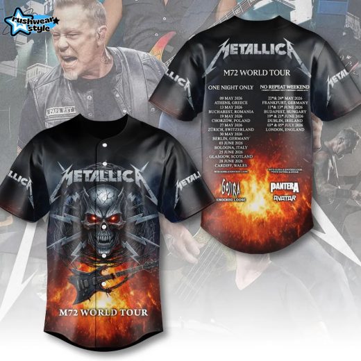 Metallica 2026 World Tour Baseball Jersey