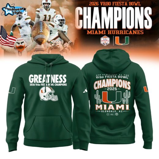 Miami Hurricanes 2026 Fiesta Bowl Champions Special Edition Hoodie