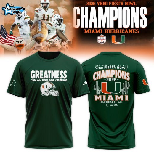 Miami Hurricanes 2026 Fiesta Bowl Champions Special Edition T-Shirt