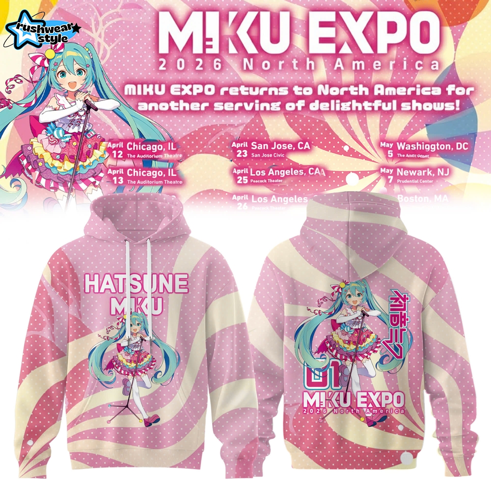 Miku Expo 2026 North America Limited Fan Hoodie Pink Version Miku Expo 2026 North America Limited Fan Hoodie Pink Version