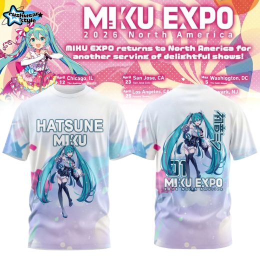 Miku Expo 2026 North America Limited Graphic Tee Blue Version