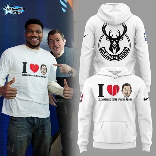 Milwaukee Bucks Celebrating 12 Years of Peter Feigin Hoodie