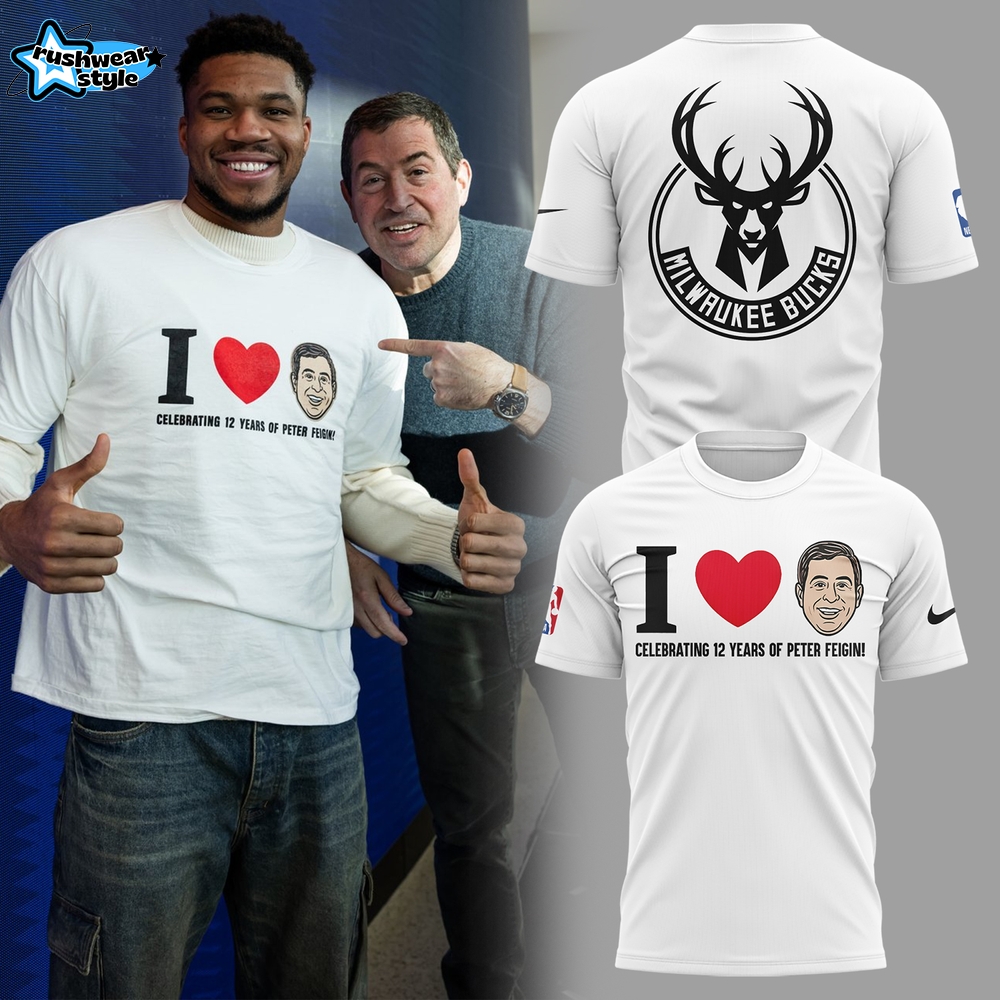 Milwaukee Bucks Celebrating 12 Years of Peter Feigin Shirt Milwaukee Bucks Celebrating 12 Years of Peter Feigin Shirt