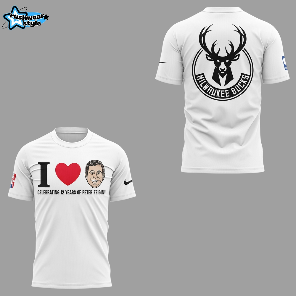 Milwaukee Bucks Celebrating 12 Years of Peter Feigin Shirt Milwaukee Bucks Celebrating 12 Years of Peter Feigin Shirt