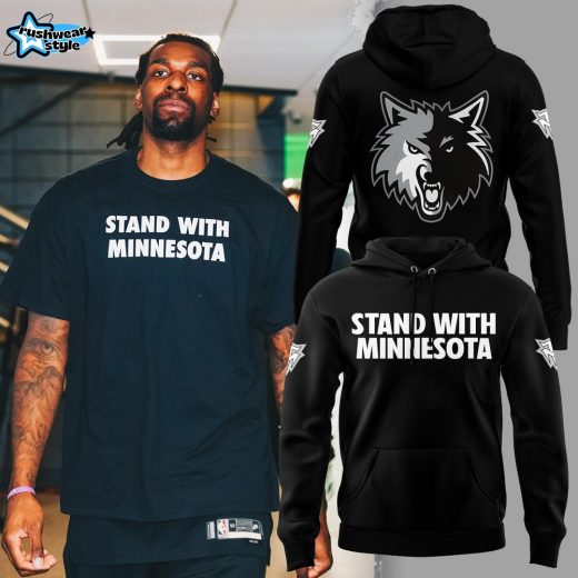 Minnesota Timberwolves "Stand With Minnesota" Hoodie - Black