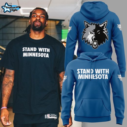Minnesota Timberwolves "Stand With Minnesota" Hoodie - Blue