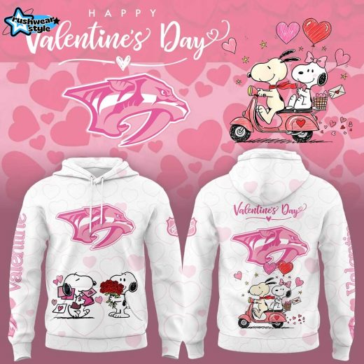 Nashville Predators Peanuts Happy Valentine Day 2026 Hoodie