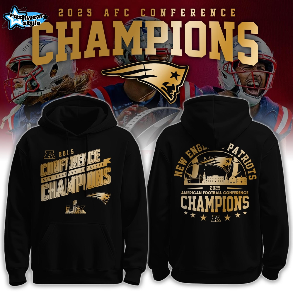 New England Patriots 2026 AFC Conference Champions Hoodie Design V2 New England Patriots 2026 AFC Conference Champions Hoodie Design V2