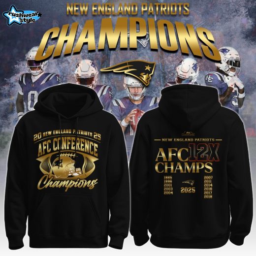 New England Patriots 2026 AFC Conference Champions Hoodie Design V5