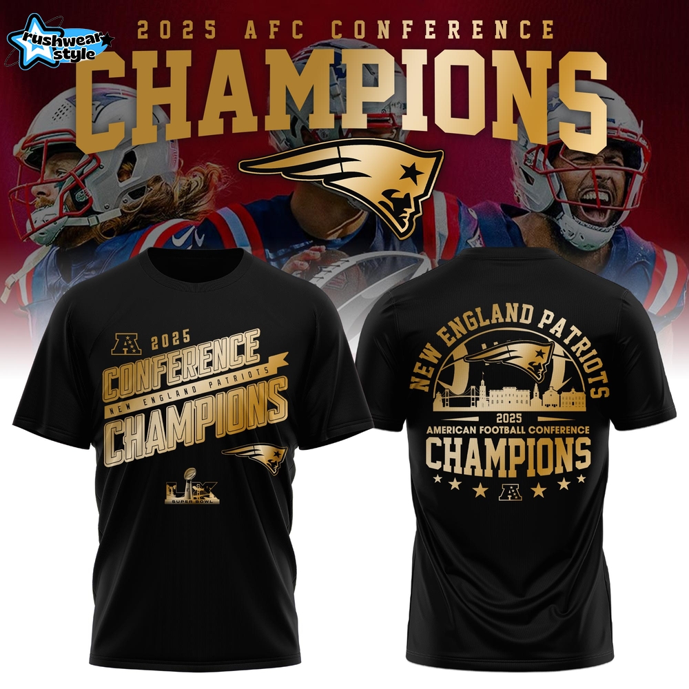 New England Patriots 2026 AFC Conference Champions T-Shirt Design V2 New England Patriots 2026 AFC Conference Champions T-Shirt Design V2