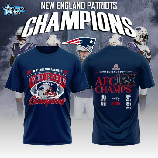 New England Patriots 2026 AFC Conference Champions T-Shirt Design V4