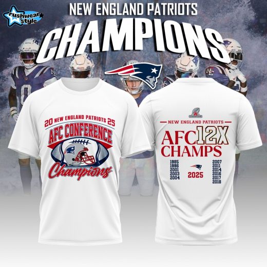 New England Patriots 2026 AFC Conference Champions T-Shirt Design V6