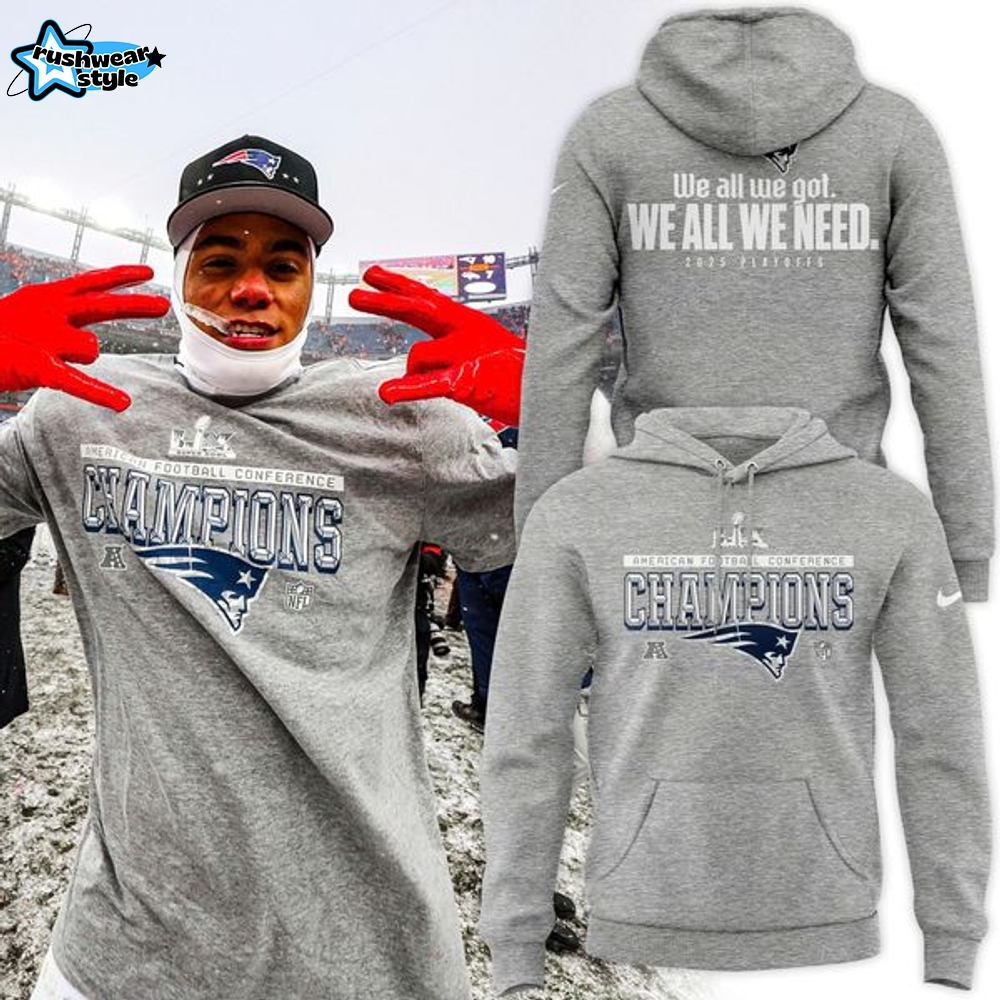 New England Patriots AFC Champions 2026 Celebration Hoodie New England Patriots AFC Champions 2026 Celebration Hoodie