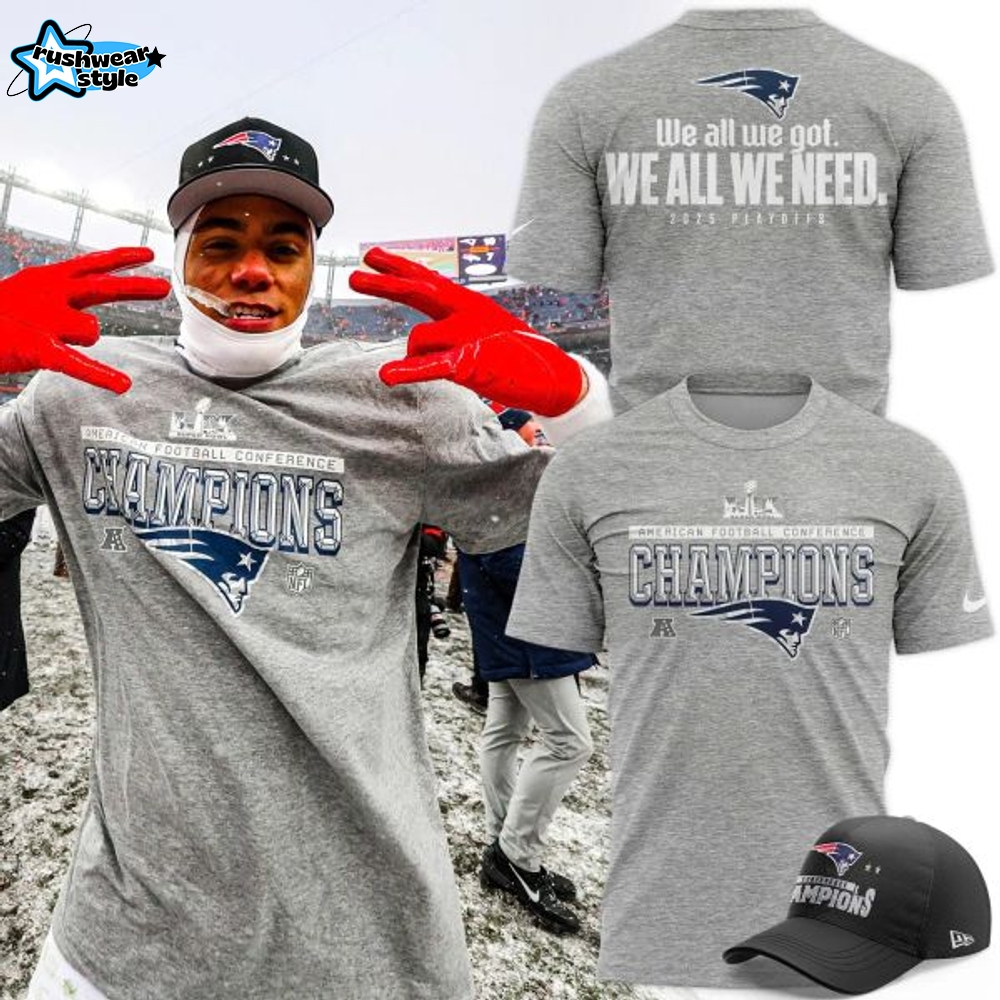 New England Patriots AFC Champions 2026 Victory T-Shirt New England Patriots AFC Champions 2026 Victory T-Shirt