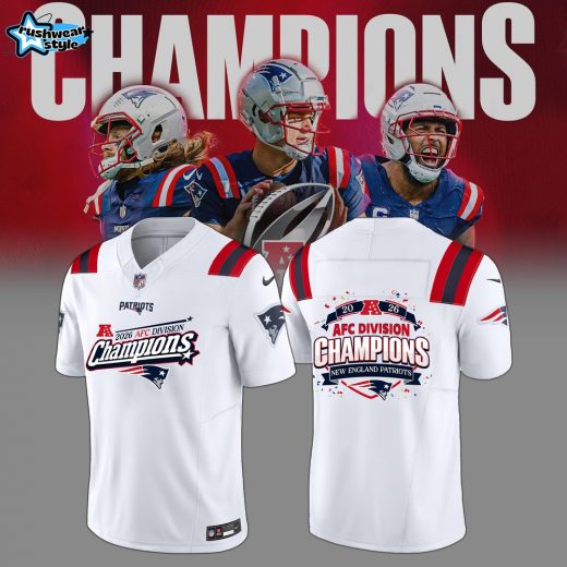 New England Patriots AFC East Champions 2026 White Football Jersey – Limited Edition