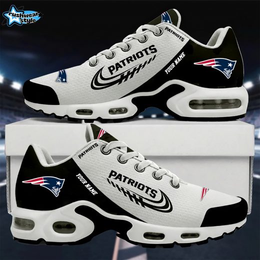 New England Patriots Elegant Custom Name VS4 Sports Shoes Black Edition