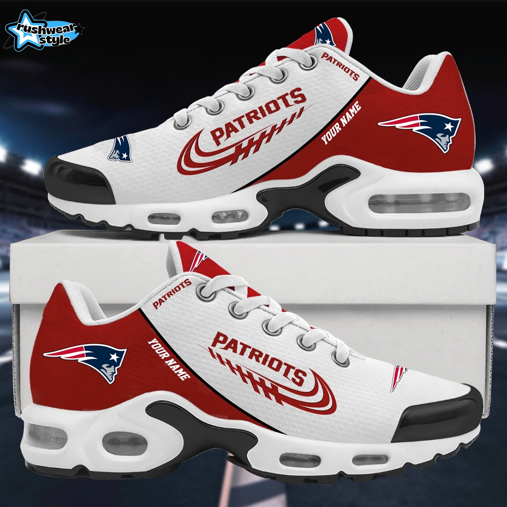 New England Patriots Elegant Custom Name VS4 Sports Shoes Red Edition New England Patriots Elegant Custom Name VS4 Sports Shoes Red Edition