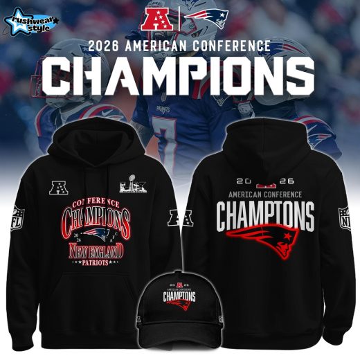 New England Patriots Football AFC Champions 2026 Limited Hoodie V1