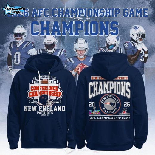 New England Patriots Football AFC Champions 2026 Limited Hoodie V2