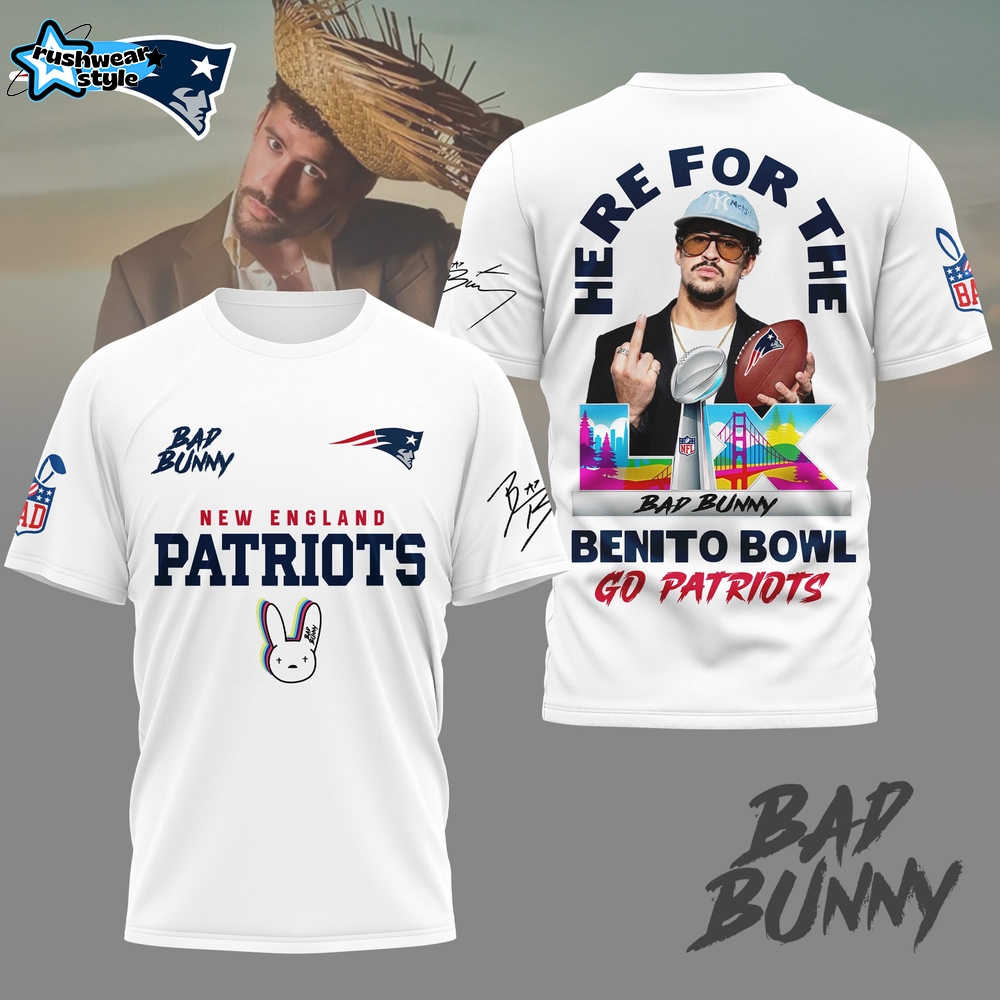 New England Patriots | Premium NFL Benito Bowl 3D Shirt NY New England Patriots | Premium NFL Benito Bowl 3D Shirt NY