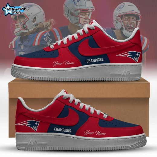 New England Patriots x 2026 AFC Conference Champions Air Force 1 Sneakers – Red