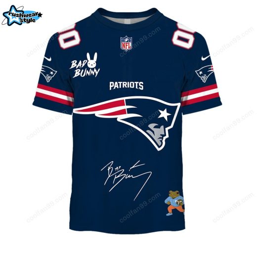 New England Patriots x Bad Bunny Super Bowl 2026 Limited Edition Graphic Shirt