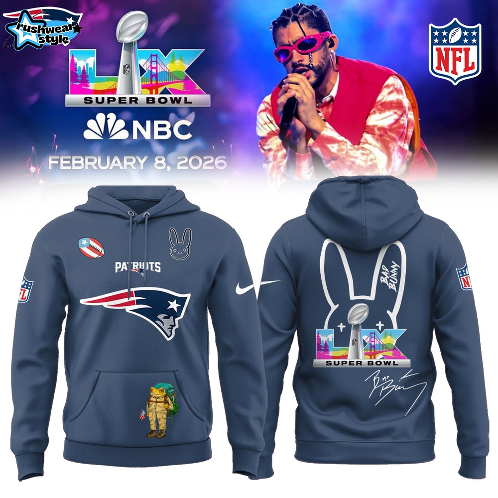 New England Patriots x Bad Bunny Super Bowl Limited Fan Hoodie New England Patriots x Bad Bunny Super Bowl Limited Fan Hoodie