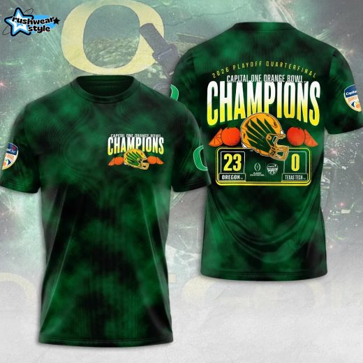 Oregon Ducks Football Orange Bowl Champions 3D Apparel