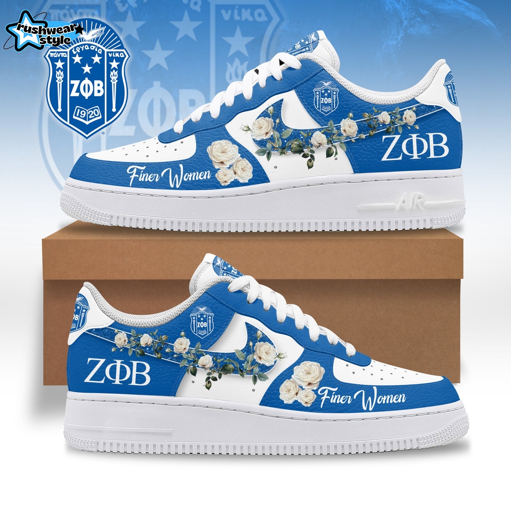 PREMIUM Zeta Phi Beta Greek Floral Edition Air Force 1 Shoes Sneakers PREMIUM Zeta Phi Beta Greek Floral Edition Air Force 1 Shoes Sneakers