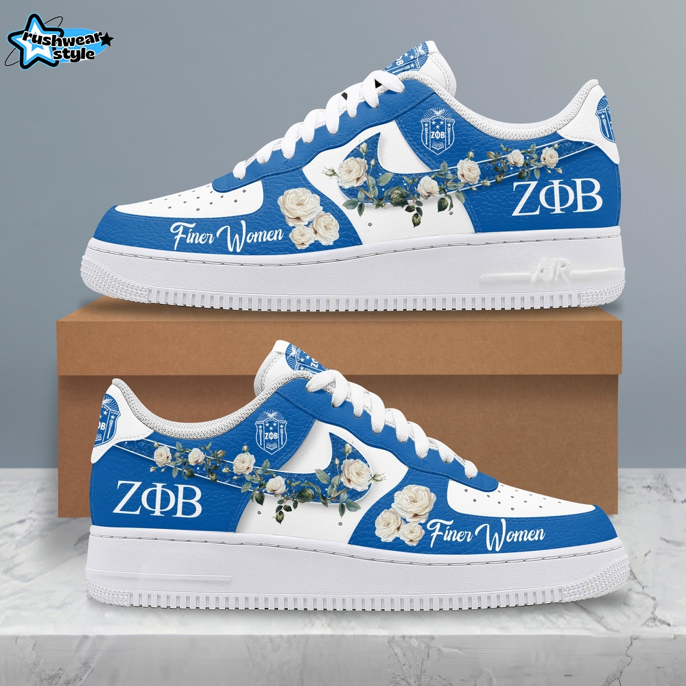 PREMIUM Zeta Phi Beta Greek Floral Edition Air Force 1 Shoes Sneakers PREMIUM Zeta Phi Beta Greek Floral Edition Air Force 1 Shoes Sneakers