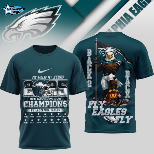 Philadelphia Eagles | Premium NFL 2025 NFC East Champions 3D Shirt TD