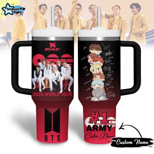 Premium BTS 2026 Tour 40oz Tumbler With Handle MM